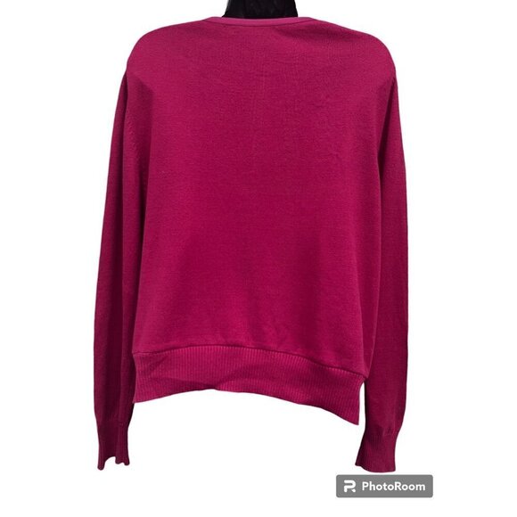 Michael Simon Cardigan XL Sweater Cropped Bird Sequined Peacock Cottage Glam - Picture 5 of 5